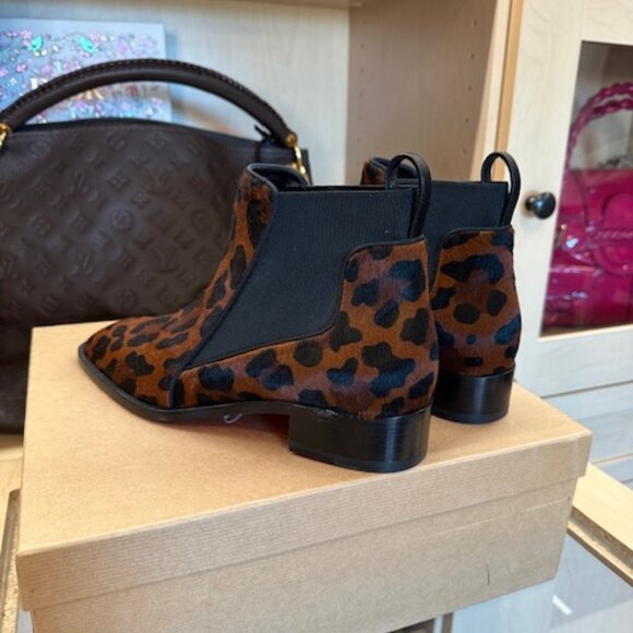 Christian Louboutin Pony Hair Chelsea Boots Women's Size 38 - Picture 2 of 7
